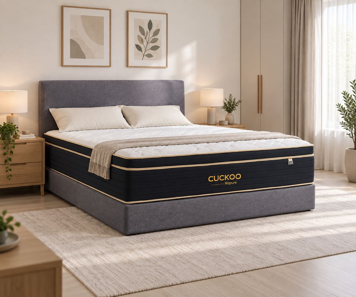 Illustration of CUCKOO A-LUXE in a master bedroom