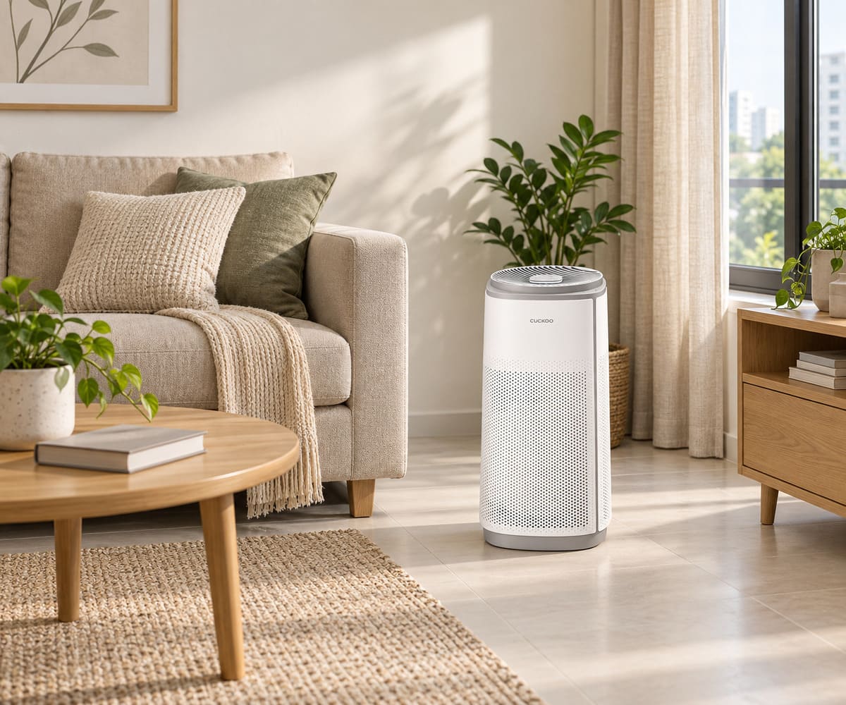CUCKOO Air Purifiers in a home setting
