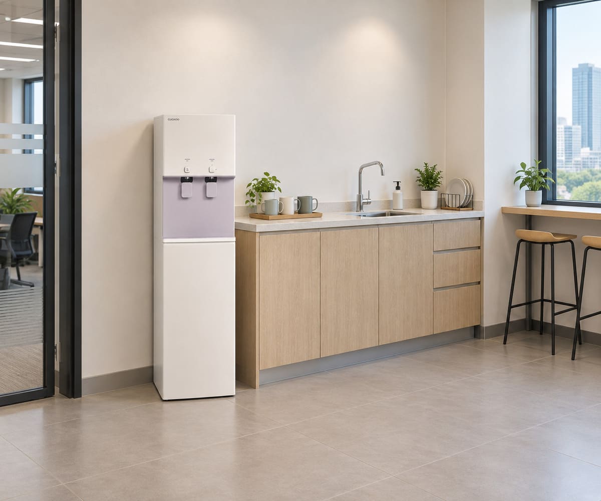 Illustration of CUCKOO FLO STAND in an office pantry