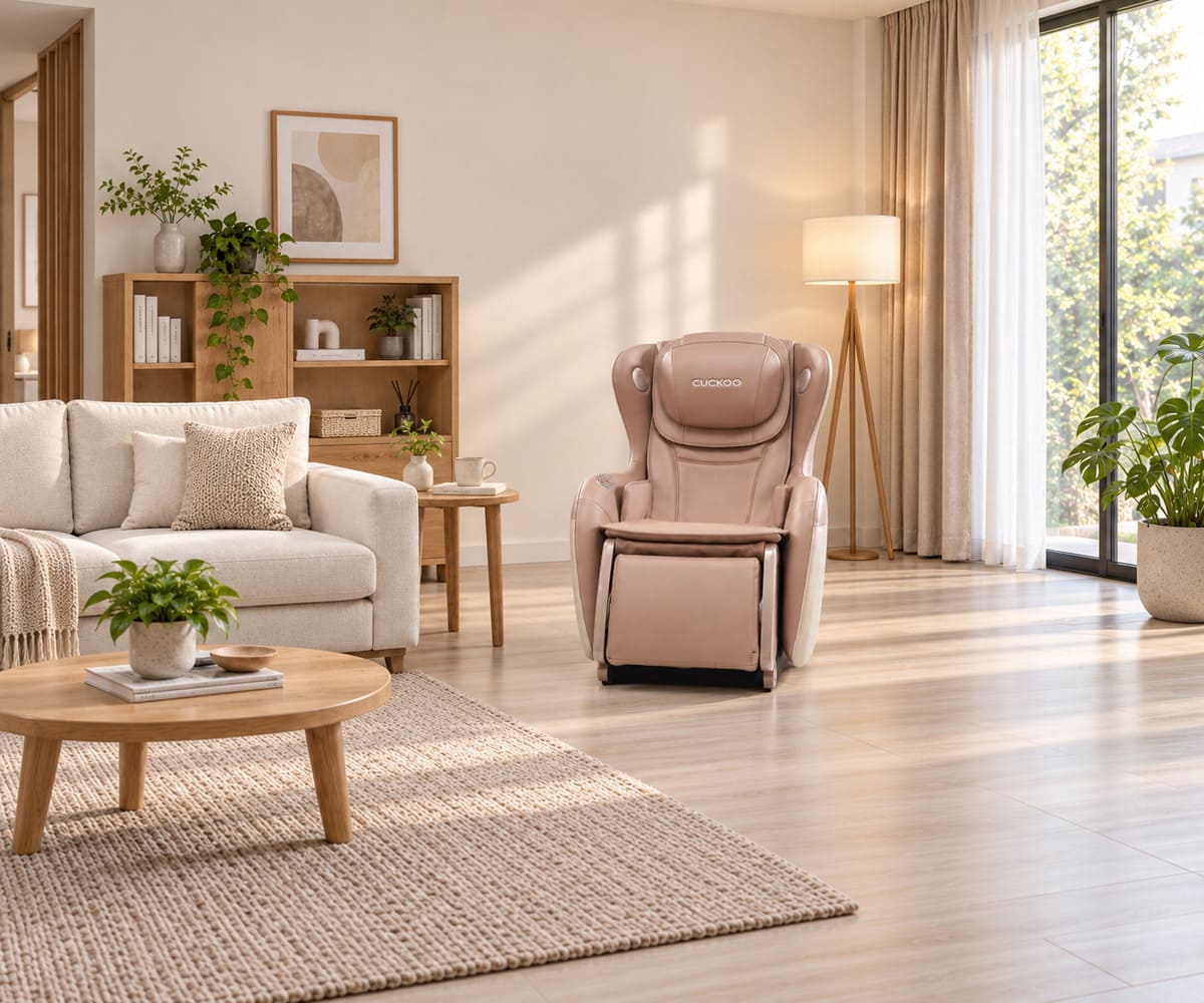 CUCKOO Massage Chairs in a home setting